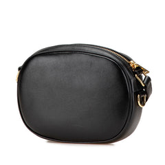 セリーヌ Cチャーム スモール 斜め掛け ショルダーバッグ カメラバッグ ブラック レザー レディース CELINE 【中古】