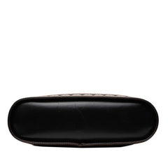 サンローラン ヴィンテージ Yカット 斜めかけ ショルダーバッグ ブラック ブラウン系 レザー レディース SAINT LAURENT 中古