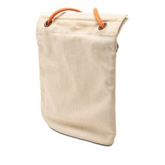 エルメス アリーヌPM ショルダーバッグ ベージュ オレンジ トワルシェブロン レザー レディース HERMES 【中古】