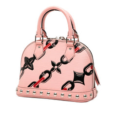 ルイ ヴィトン エピ アルマBB ハンドバッグ ショルダーバッグ 2WAY M42587 ピンク ブラック レザー レディース LOUIS VUITTON 【中古】