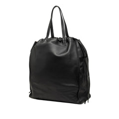 セリーヌ クリス バーティカル トートバッグ ハンドバッグ ブラック レザー レディース CELINE 【中古】