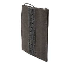 エルメス エールライン ミニショルダーバッグ ポシェット グレー ブラック キャンバス レディース HERMES 【中古】