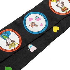 エルメス ツイリー Tea Time スカーフ ブラック マルチカラー シルク レディース HERMES 【中古】