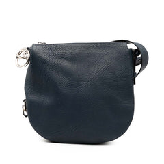 バーバリー ショルダーバッグ ネイビー レザー レディース BURBERRY 【中古】