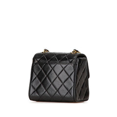 シャネル マトラッセ ココマーク チェーン ショルダーバッグ ブラック ラムスキン レディース CHANEL 【中古】