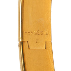 エルメス クリックH PM エナメルブレスレット レッド系 ゴールド メッキ レディース HERMES 【中古】