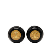 シャネル ココマーク イヤリング ブラック ゴールド プラスチック メタル レディース CHANEL 【中古】