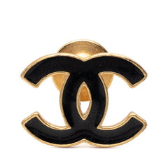 シャネル ココマーク ブローチ ピンブローチ 02A ゴールド ブラック メッキ GP レディース CHANEL 【中古】
