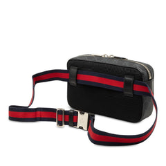 グッチ GGスプリーム ボディバッグ ショルダーバッグ 792094 グレー レッド ネイビー レザー メンズ GUCCI 【中古】