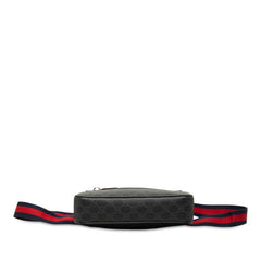 グッチ GGスプリーム ボディバッグ ショルダーバッグ 792094 グレー レッド ネイビー レザー メンズ GUCCI 【中古】