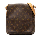 ルイ ヴィトン モノグラム ミュゼットサルサ ショート ショルダーバッグ M51258 ブラウン PVC レザー レディース LOUIS VUITTON 中古