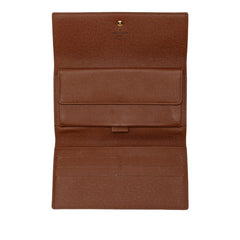 ルイ ヴィトン モノグラム ポルトトレゾール インターナショナル 長財布 M61215 ブラウン PVC レザー レディース LOUIS VUITTON 中古