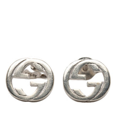 グッチ インターロッキングG スタッドピアス SV925 シルバー レディース GUCCI 【中古】