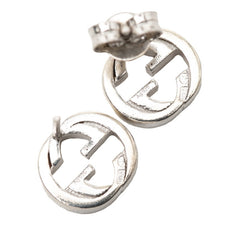 グッチ インターロッキングG スタッドピアス SV925 シルバー レディース GUCCI 【中古】