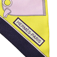 エルメス ツイリー Camails カマイユ スカーフ イエロー パープル マルチカラー シルク レディース HERMES 【中古】