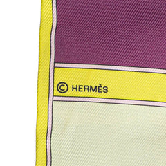 エルメス ツイリー Camails カマイユ スカーフ イエロー パープル マルチカラー シルク レディース HERMES 【中古】