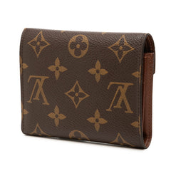 ルイ ヴィトン モノグラム ポルトフォイユ ヴィクトリーヌ 三つ折り財布 M86900 ブラウン PVC レディース LOUIS VUITTON 中古