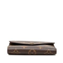 ルイ ヴィトン モノグラム ポルトフォイユ ヴィクトリーヌ 三つ折り財布 M86900 ブラウン PVC レディース LOUIS VUITTON 中古