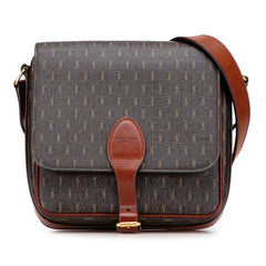 サンローラン YSL モノグラム ショルダーバッグ 668582 ブラウン PVC レザー レディース SAINT LAURENT 中古