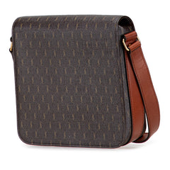 サンローラン YSL モノグラム ショルダーバッグ 668582 ブラウン PVC レザー レディース SAINT LAURENT 【中古】