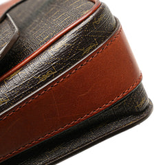 サンローラン YSL モノグラム ショルダーバッグ 668582 ブラウン PVC レザー レディース SAINT LAURENT 【中古】