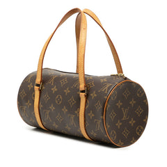 ルイ ヴィトン モノグラム パピヨン26 ハンドバッグ M51386 ブラウン PVC レザー レディース LOUIS VUITTON 【中古】