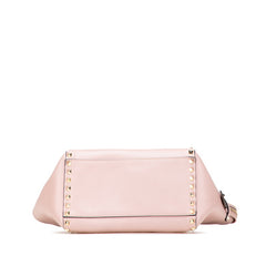 ヴァレンティノ ロックスタッズ ハンドバッグ ショルダーバッグ 2WAY ピンク レザー レディース VALENTINO 【中古】