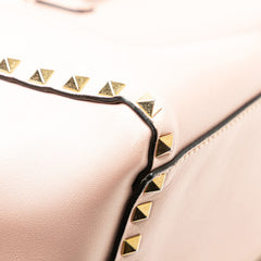 ヴァレンティノ ロックスタッズ ハンドバッグ ショルダーバッグ 2WAY ピンク レザー レディース VALENTINO 【中古】