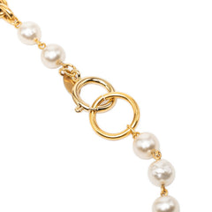 シャネル ヴィンテージ ネックレス ゴールド メッキ フェイクパール レディース CHANEL 【中古】