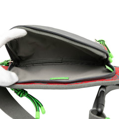 グッチ GGナイロン ベルトバッグ ボディバッグ ウエストバッグ 752102 グレー レッド ナイロン ラバー レディース GUCCI 【中古】