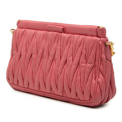 ミュウミュウ マテラッセ ショルダーバッグ ワンショルダー ピンク レザー レディース MIUMIU 【中古】