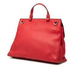 グッチ バンブー デイリー ハンドバッグ ショルダーバッグ 2WAY 392013 レッド レザー レディース GUCCI 【中古】