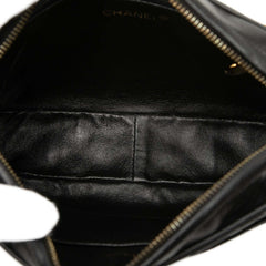 シャネル マトラッセ ココマーク タッセル チェーン ショルダーバッグ ブラック ゴールド ラムスキン レディース CHANEL 【中古】