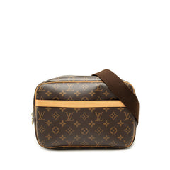 ルイ ヴィトン モノグラム リポーターPM 斜め掛け ショルダーバッグ M45254 ブラウン PVC レザー レディース LOUIS VUITTON 【中古】