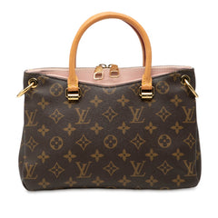 ルイ ヴィトン モノグラム パラスBB ハンドバッグ M40464 ブラウン ローズバレリーヌ ピンク PVC レザー レディース LOUIS VUITTON 【中古】