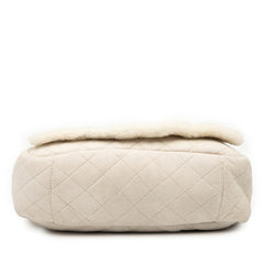 シャネル マトラッセ ココマーク アコーディオンバッグ チェーン ショルダーバッグ グレー ムートン レディース CHANEL 【中古】