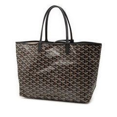 ゴヤール サンルイPM トートバッグ ブラック ブラウン PVC レディース GOYARD 【中古】