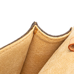 ルイ ヴィトン モノグラム ポシェット ツインPM 斜め掛け ミニ ショルダーバッグ M51854 ブラウン PVC レザー レディース LOUIS VUITTON 【中古】