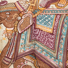 エルメス カレ90 BELOVED INDIA 深いインドの愛 スカーフ パープル マルチカラー シルク レディース HERMES 中古