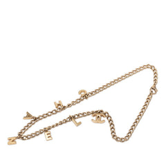 シャネル ココマーク ロゴ チェーン ネックレス 02A ゴールド メッキ レディース CHANEL 【中古】