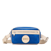 グッチ GGナイロン オフザグリッド ベルトバッグ ボディバッグ 631341 ブルー ベージュ ナイロン レザー メンズ GUCCI 【中古】
