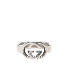 グッチ インターロッキングG リング 指輪 #19 SV925 シルバー レディース GUCCI 【中古】