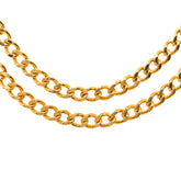 シャネル ネックレス ダブルチェーン ゴールド メッキ レディース CHANEL 【中古】
