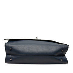 ジバンシー シャークトゥース ハンドバッグ ショルダーバッグ 2WAY ネイビー レザー レディース Givenchy 中古