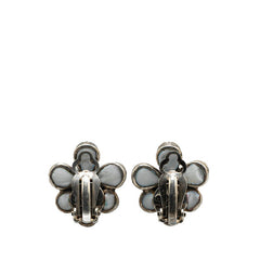 シャネル ヴィンテージ フラワー 花 モチーフ イヤリング シルバー オレンジ ホワイト メタル レディース CHANEL 【中古】