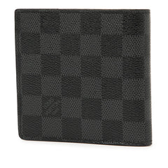 ルイ ヴィトン ダミエ グラフィット ポルトフォイユ マルコ 二つ折り財布 N62664 ブラック PVC レザー メンズ LOUIS VUITTON 【中古】