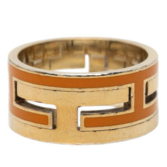 エルメス ムーブアッシュ リング 指輪 #53 ゴールド オレンジ SV925 シルバー メッキ レディース HERMES 【中古】