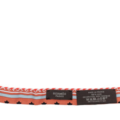 エルメス ツイリードール キャンディ paris station パリステーション スカーフ コーラル ピンク系 シルク レディース HERMES 【中古】