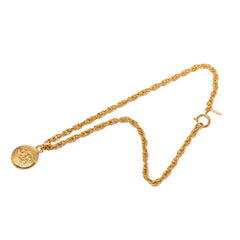 シャネル ココマーク ヴィンテージ チェーン ペンダント ネックレス ゴールド メッキ レディース CHANEL 【中古】