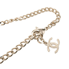 シャネル ココマーク ハートモチーフ チェーン ペンダント ネックレス B18P刻印 ゴールド メッキ レザー レディース CHANEL 中古